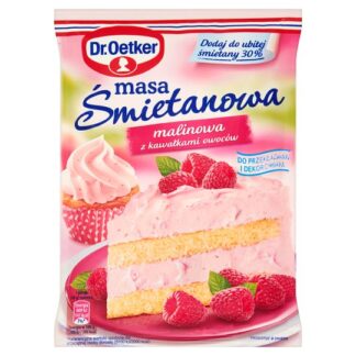 Oetker Masa Smietankowa Malinowa 86g