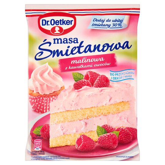 Oetker Masa Smietankowa Malinowa 86g