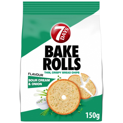 Bake Rolls Chrupki Chlebowe Smietana Cebula 150g