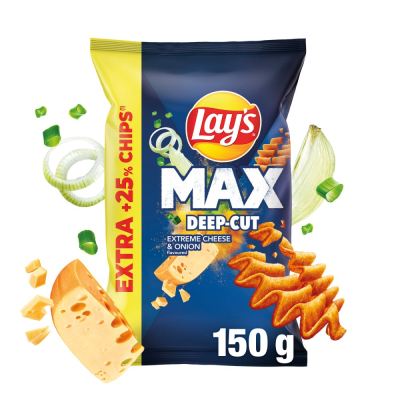 Frito-lay Chrupki Lays Maxx Ser-zielona Cebula 120g