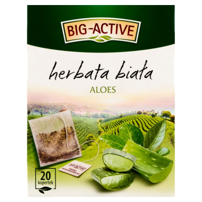 Big Active Herbata Biala Z Aloesem 20szt