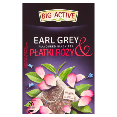 Big Active Herbata Earl Grey Z Platkami Rozy
