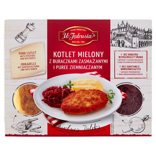 U Jedrusia Kotlet Mielony Z Burakami/ziemniakami 400g