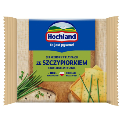 Hochland Ser Topiony Plastry Szczypior 130g