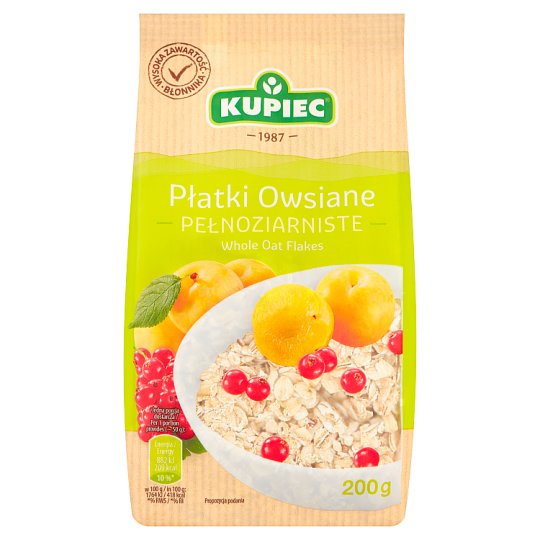 Kupiec Platki Owsiane Pelnoziarniste 200g