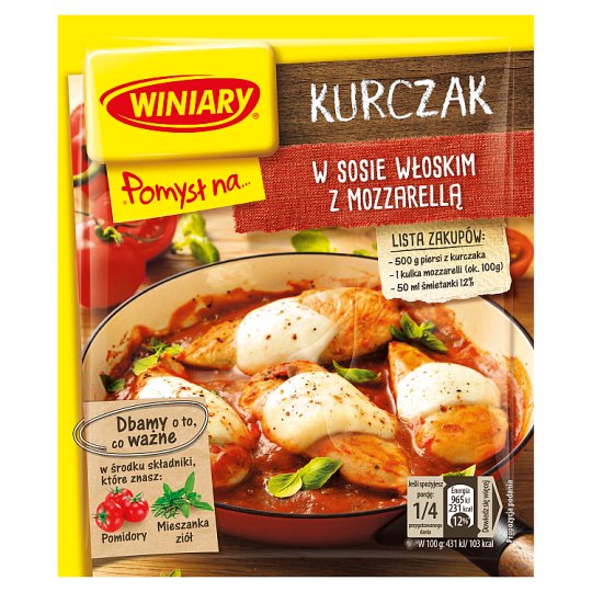 Winiary Pomysl Na Kurczaka Z Mozarella 35g
