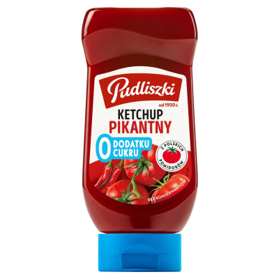 Pudliszki Ketchup Pikantny Zero Cukru 440ml